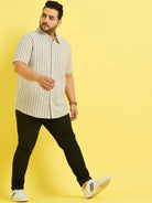 Men Plus Size Ventura Striped Shirt - bigbanana