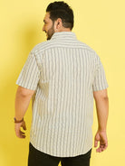 Men Plus Size Ventura Striped Shirt - bigbanana