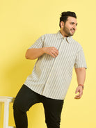 Men Plus Size Ventura Striped Shirt - bigbanana