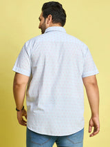 Men Plus Size Verden Dotted Jacquard Shirt - bigbanana