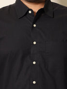 Men Plus Size VernonF-10 Solid Shirt - bigbanana