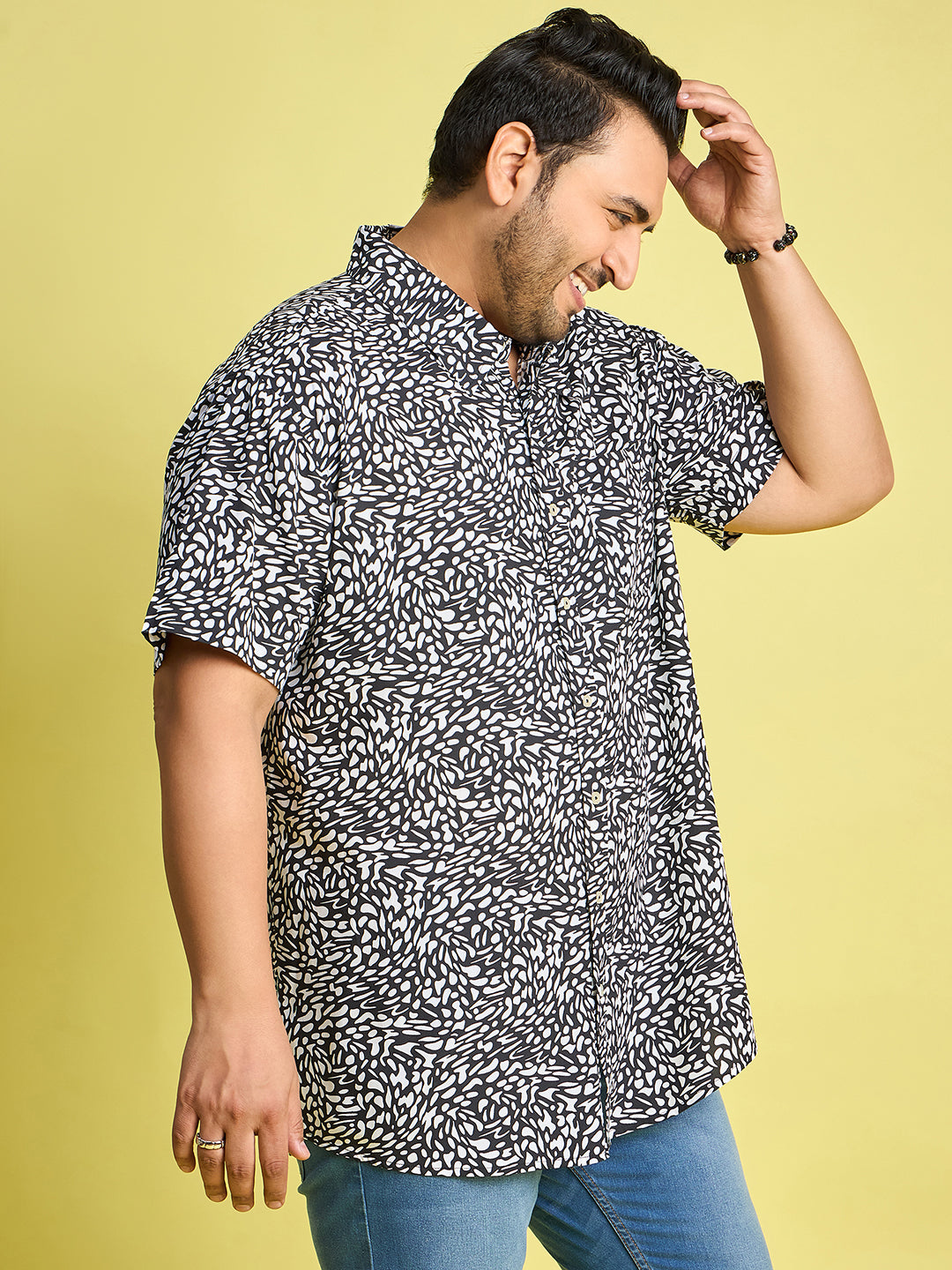 Men Plus Size Vienna Printed Shirt - bigbanana