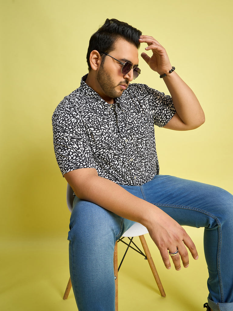 Men Plus Size Vienna Printed Shirt - bigbanana