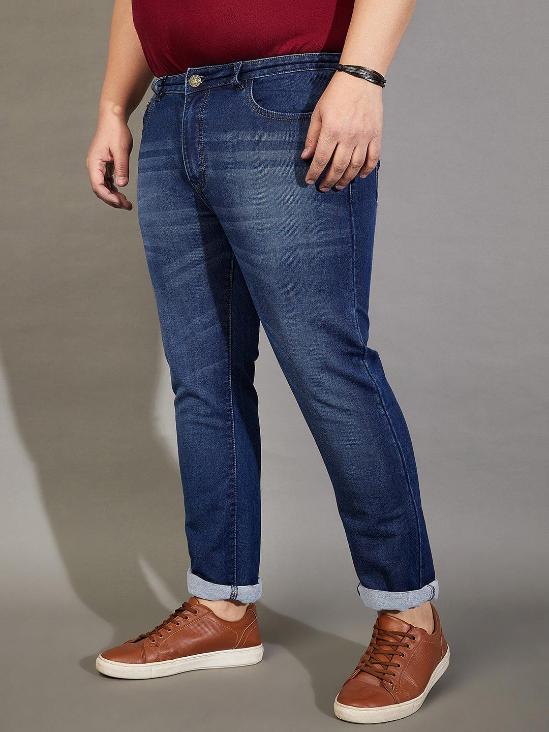 Men Plus Size Vipazu Solid Jeans - bigbanana