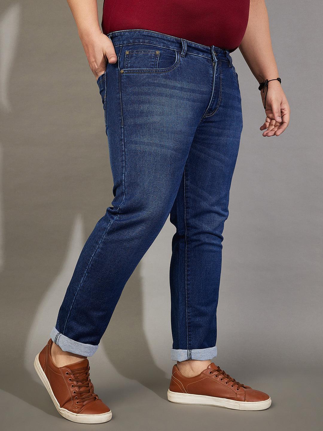 Men Plus Size Vipazu Solid Jeans - bigbanana