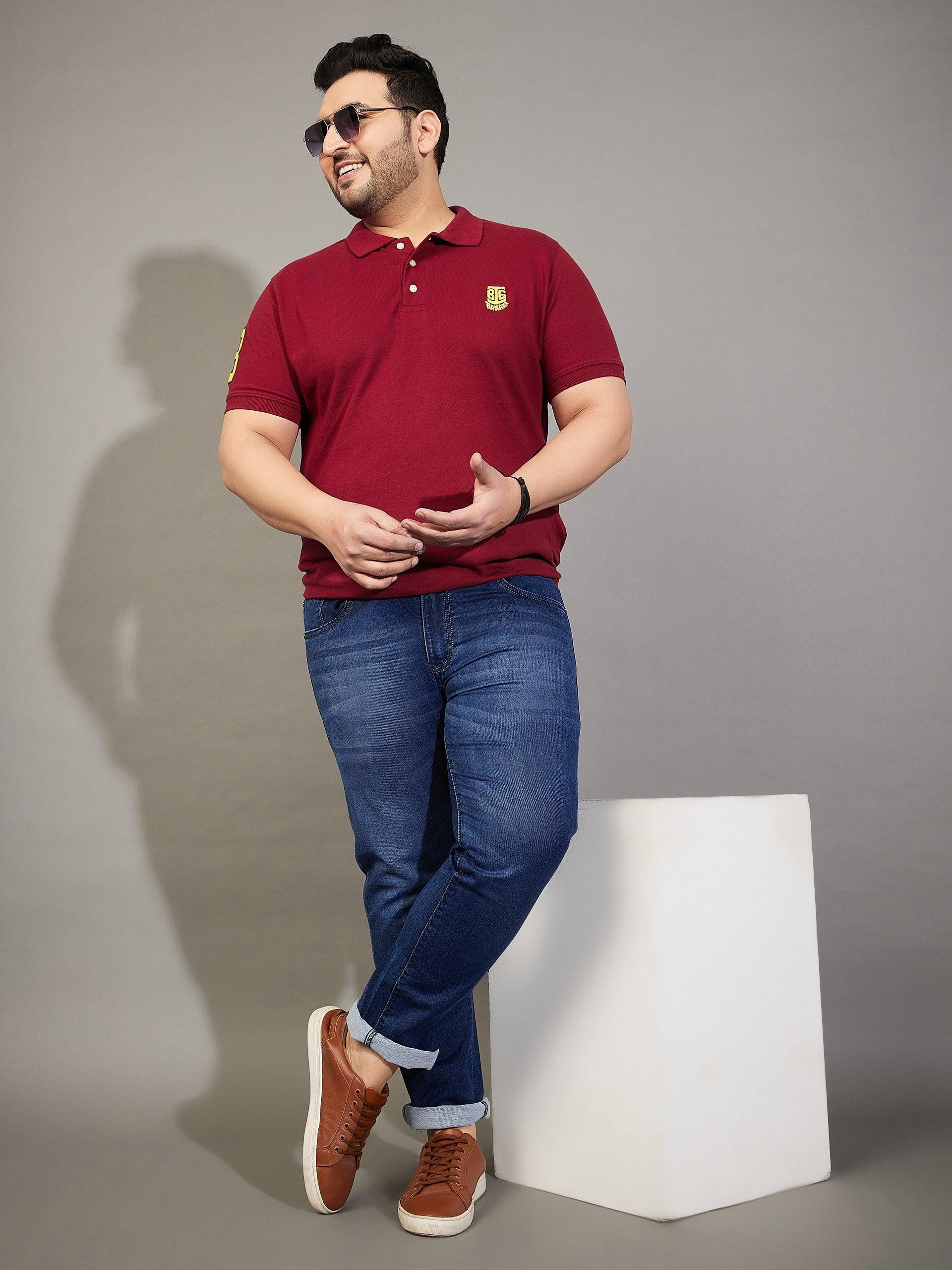 Men Plus Size Vipazu Solid Jeans - bigbanana