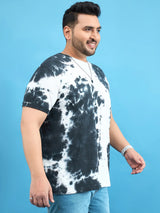 Men Plus Size Volvo Navy-Blue Printed Round Neck Tshirt - bigbanana