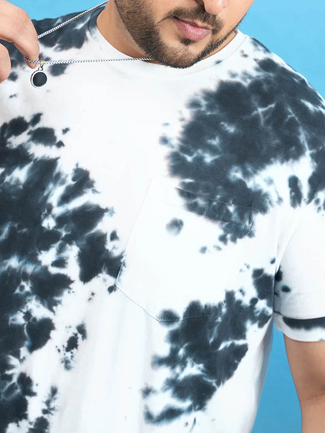 Men Plus Size Volvo Navy-Blue Printed Round Neck Tshirt - bigbanana
