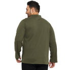 Men Plus Size Warren-Olive Solid Henley Tshirt - bigbanana