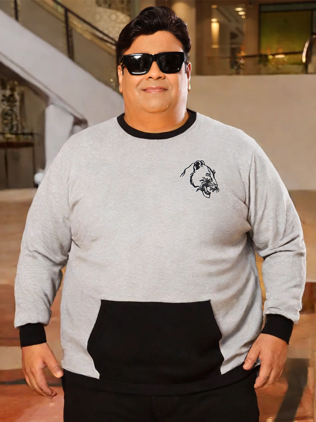 Men Plus Size Whiska Colorblock Sweatshirt