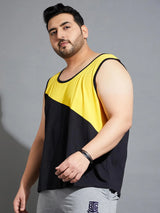 Men Plus Size Wood-10 Colorblock Vest - bigbanana