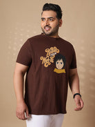 Men Plus Size Worth Printed Round Neck Tshirt - bigbanana