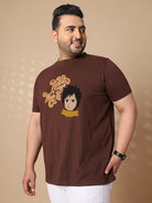 Men Plus Size Worth Printed Round Neck Tshirt - bigbanana