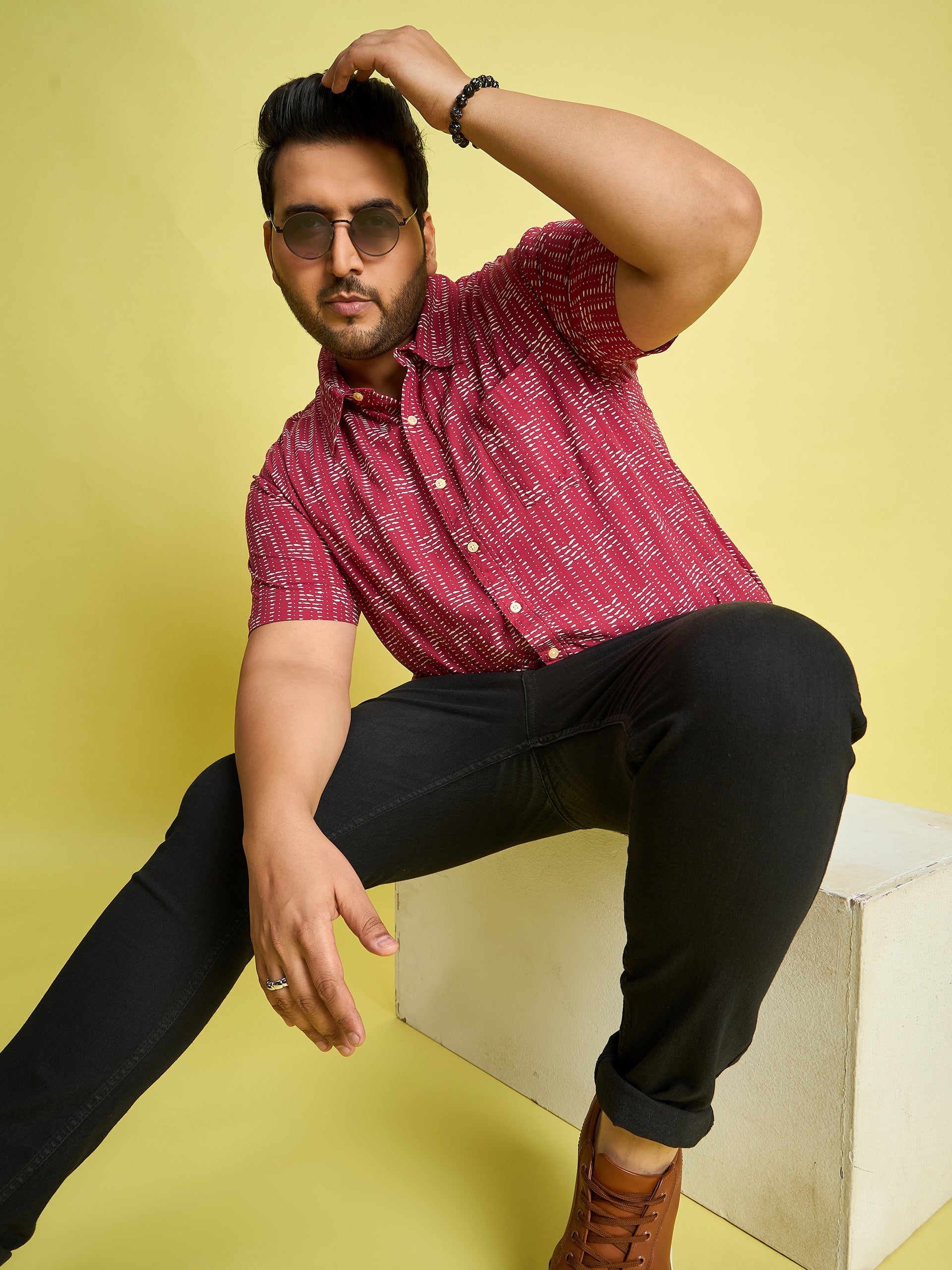 Men Plus Size Xylo Printed Shirt - bigbanana