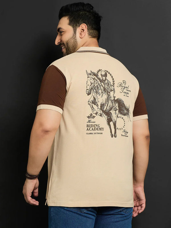Men Plus Size Yichun Printed Polo Tshirt