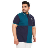 Men Plus Size Zarago Colorblock Polo Tshirt - bigbanana