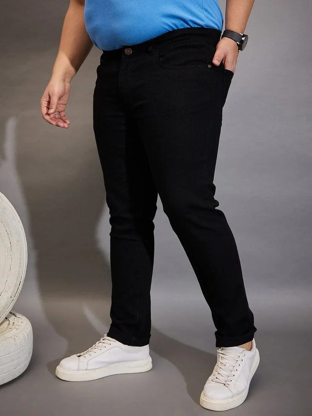 Men Plus Size Zenith Solid Jeans - bigbanana