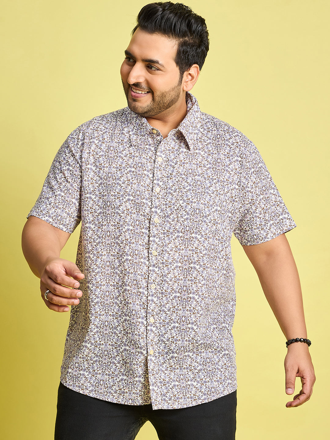 Men Plus Size Zordan Multi Colors Floral Print /Multi Colors Shirt - bigbanana