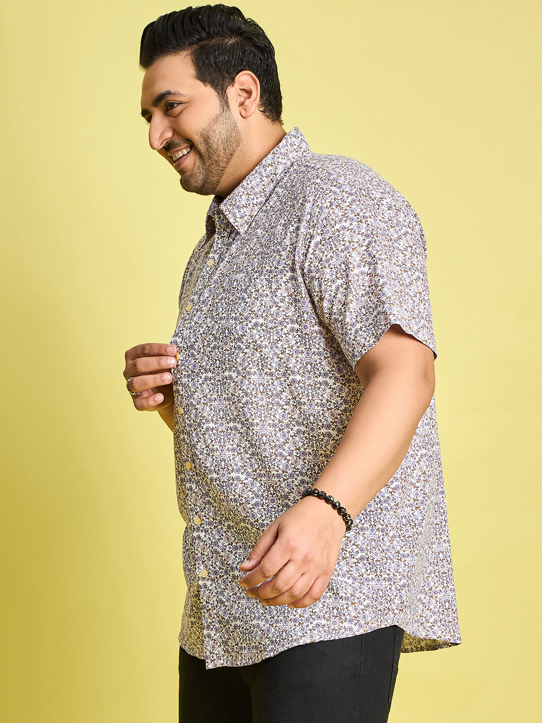 Men Plus Size Zordan Multi Colors Floral Print /Multi Colors Shirt - bigbanana