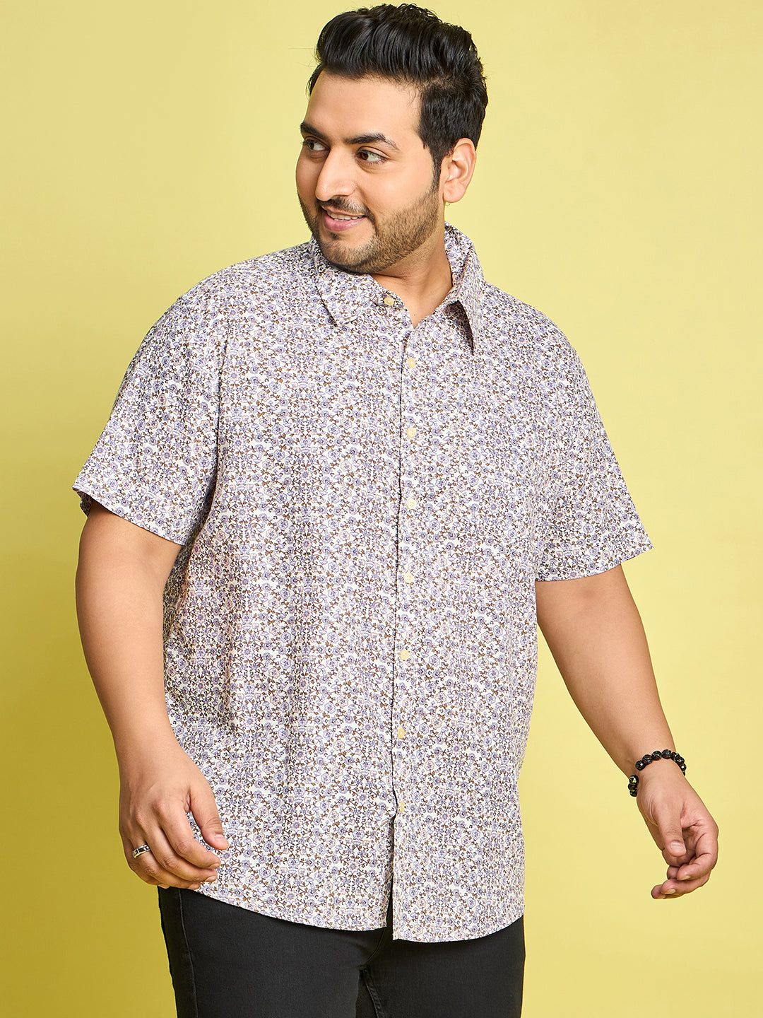 Men Plus Size Zordan Multi Colors Floral Print /Multi Colors Shirt - bigbanana