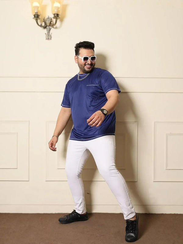 Men Plus Size Zulu-10 Solid Round Neck Tshirt