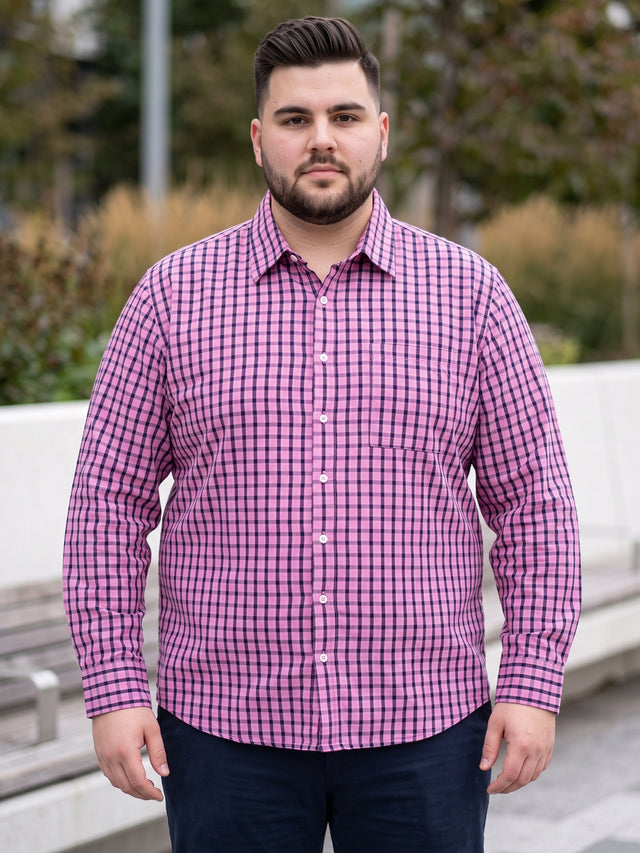 Men Plus Size Tadhg Multi Check Shirts