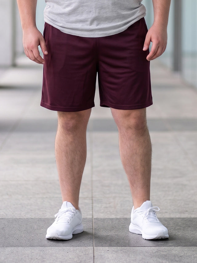Men Plus Size Turbo-Maroon Maroon Solid Shorts