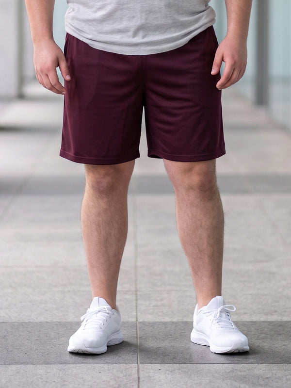 Men Plus Size Turbo-Maroon Maroon Solid Shorts