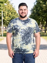 Men Plus Size Brabble Multicolor Printed Round Neck Tshirt