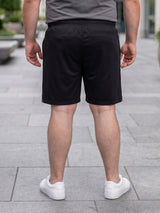 Men Plus Size Turbo-Black Black Solid Shorts