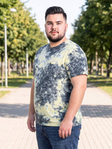 Men Plus Size Brabble Multicolor Printed Round Neck Tshirt