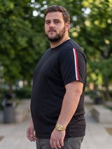 Men Plus Size Dote Solid Round Neck Tshirt