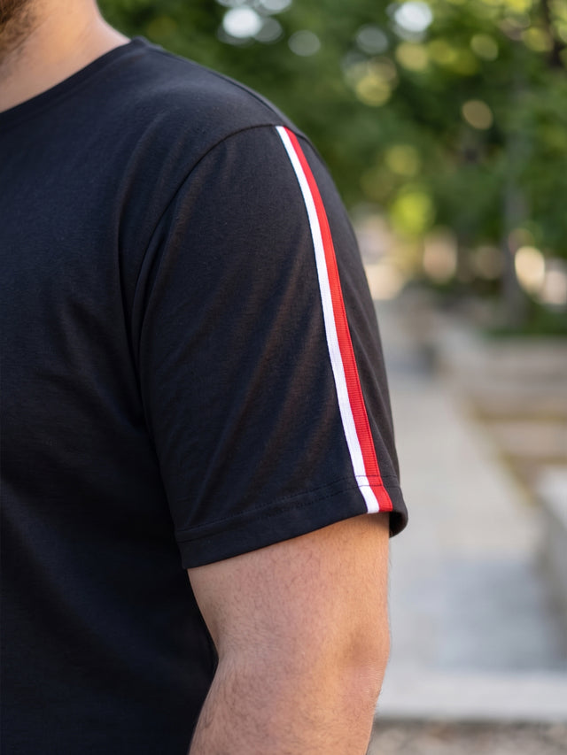 Men Plus Size Dote Solid Round Neck Tshirt