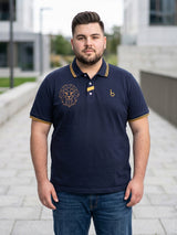 Men Plus Size Savage-Navy Solid Navy Blue Polo Men Tshirt
