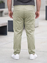Men Plus Size Novira Sage Green Solid Trousers