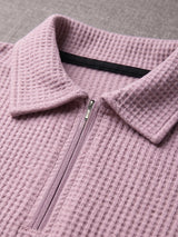 Men Plus Size Saren Pink Waffle Polo Tshirt