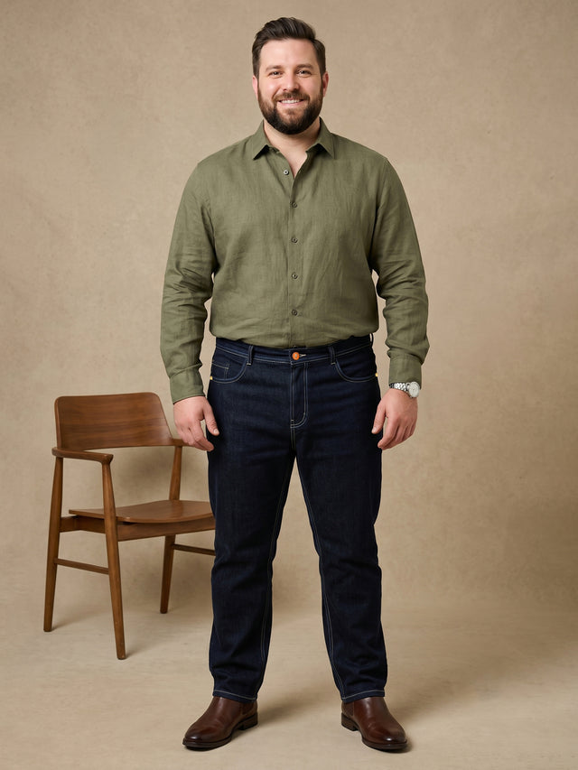 Men Plus Size Roviquez Charcoal Grey Solid Jeans