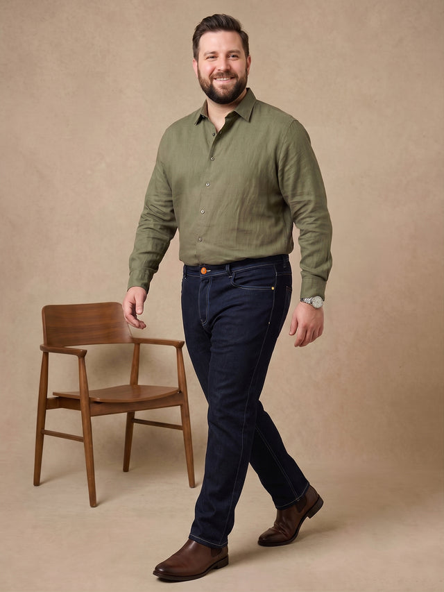 Men Plus Size Roviquez Charcoal Grey Solid Jeans