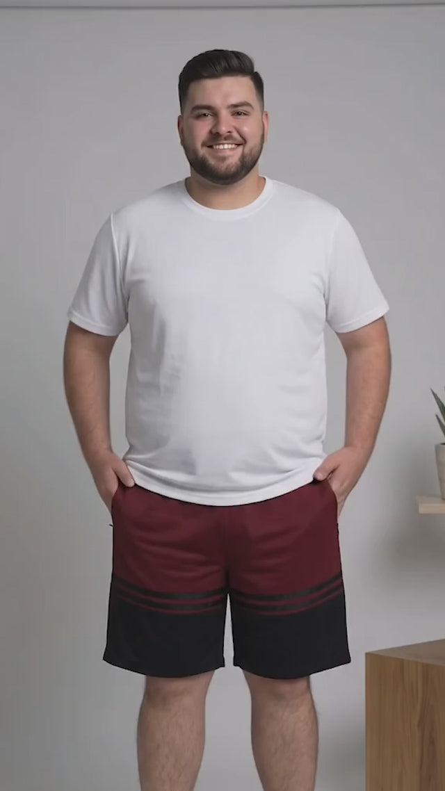 Men Plus Size Gladstone Colorblock Shorts