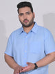 Men Plus Size Panny-Sky Solid Shirt