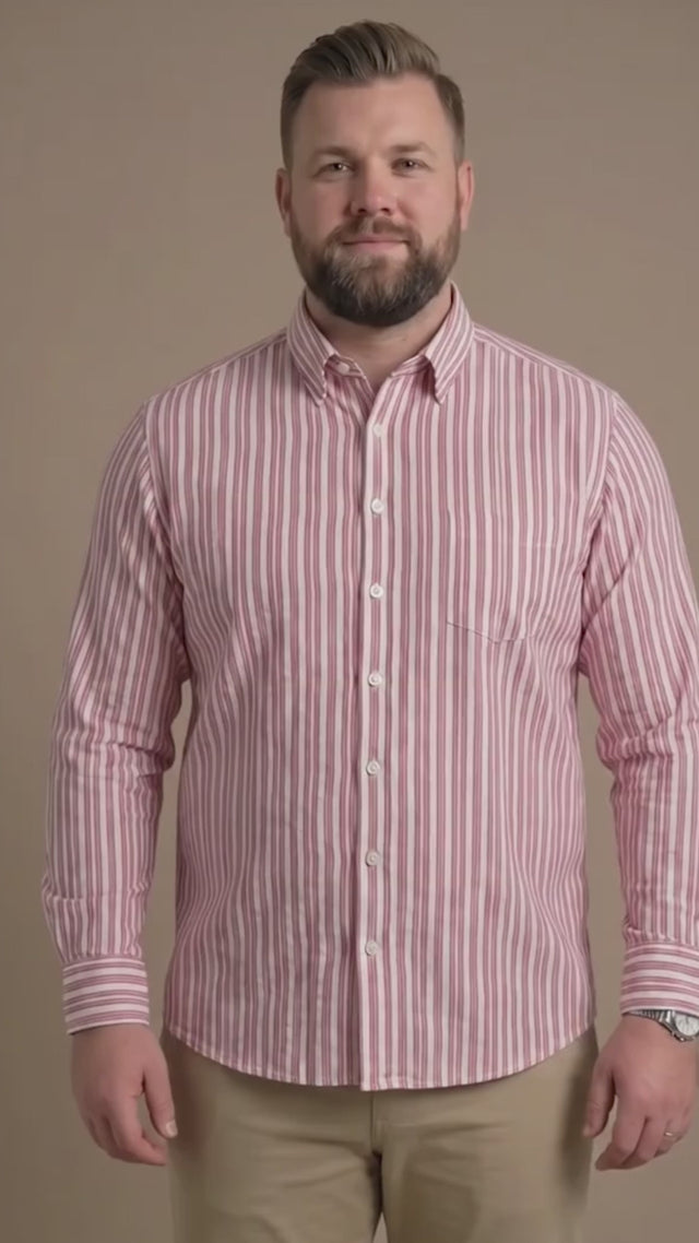 Men Plus Size Berryweave Red Check Shirts