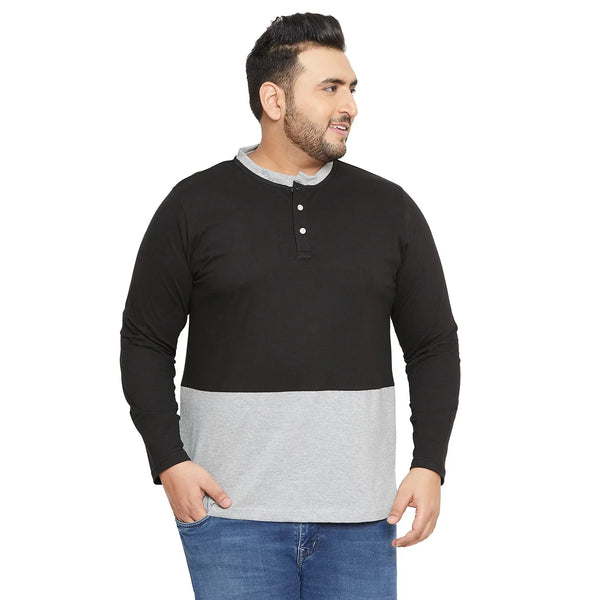 Men Plus Size Knox Colorblock Henley Tshirt
