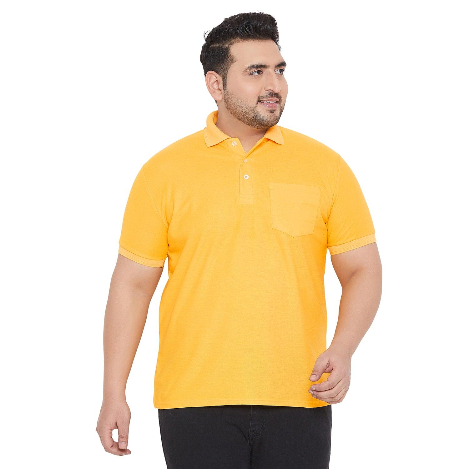 Men Plus Size Bbsie-Y Solid Polo Tshirt - bigbanana