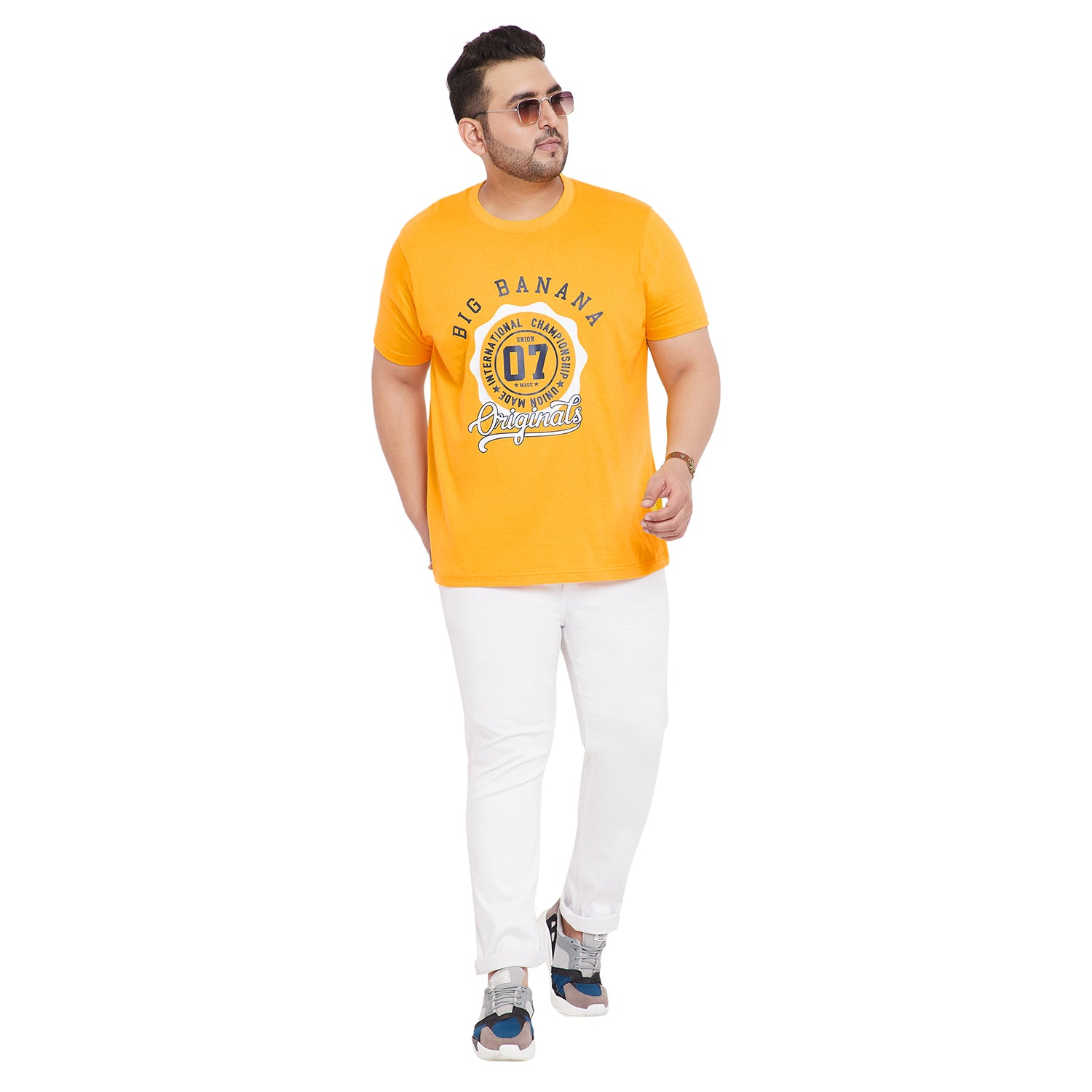 Men Plus Size Bucky Printed Round Neck Tshirt - bigbanana