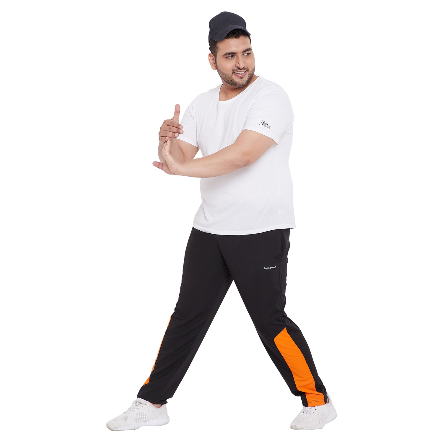 Men Plus Size Justin Colorblock Trackpant - bigbanana