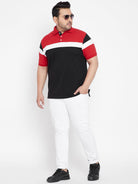 Men Plus Size Kent Colorblock Polo Tshirt - bigbanana