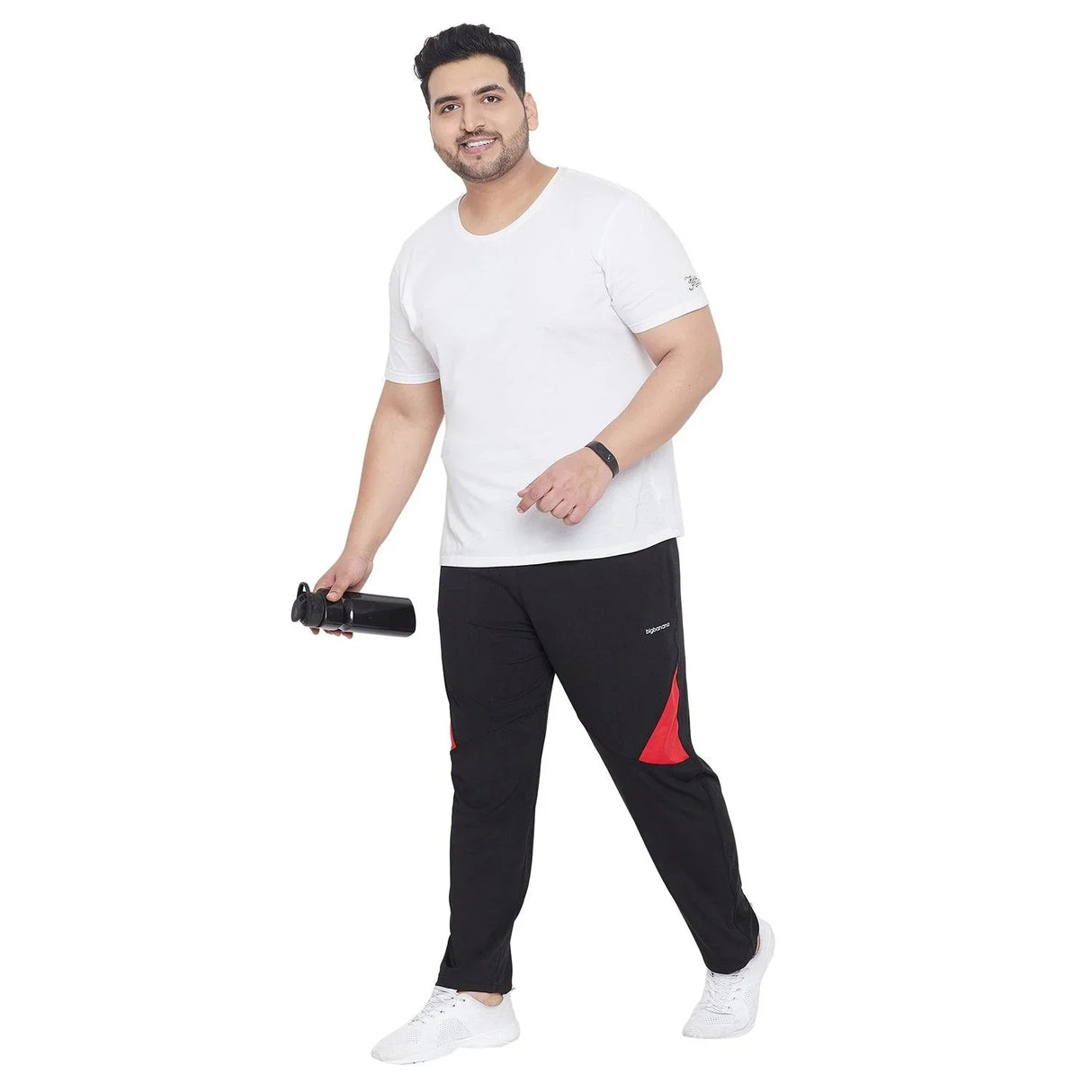 Men Plus Size Slack Colorblock Trackpant - bigbanana