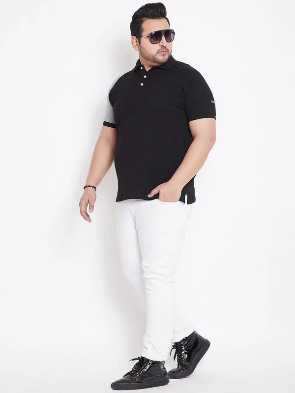 Men Plus Size Edward Colorblock Polo Tshirt