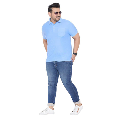 Men Plus Size Bbsie-SB Solid Polo Tshirt - bigbanana