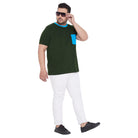 Men Plus Size Gavin-BG Solid Round Neck Tshirt - bigbanana